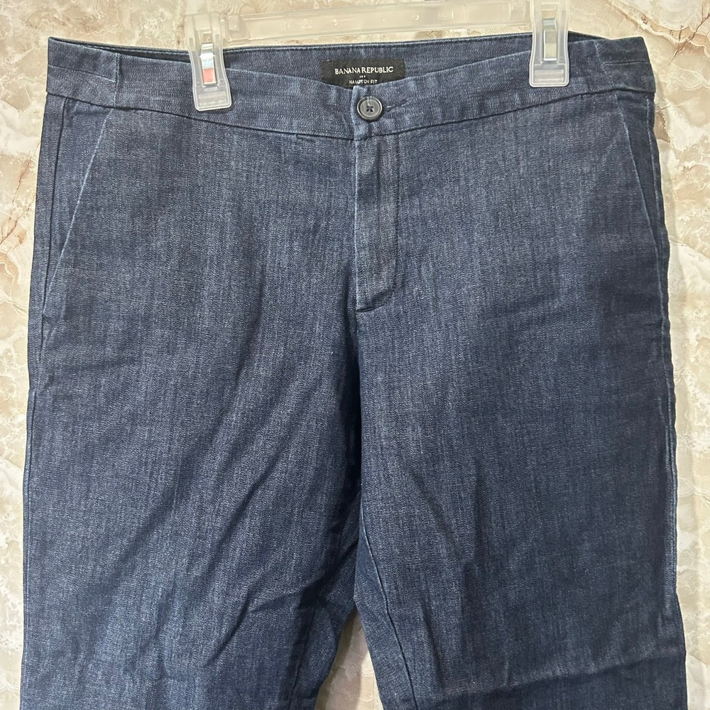 Banana Republic Hampton Fit Navy Blue Cropped Dress Pants Women's Size 28/6